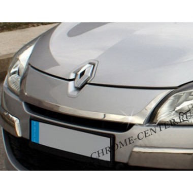 Накладка на решетку радиатора(нерж.сталь) Renault Megane HB (2010-) бренд – Omtec (Omsaline) главное фото